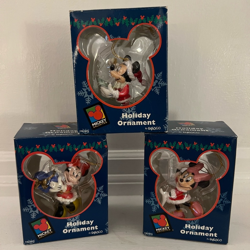 SOLD Set of 3 Vintage Disney Ornaments